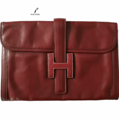 Jige boxcalf clutch Hermes red H pic1