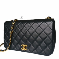 chanel bag full flap black quilted mademoiselle pic1
